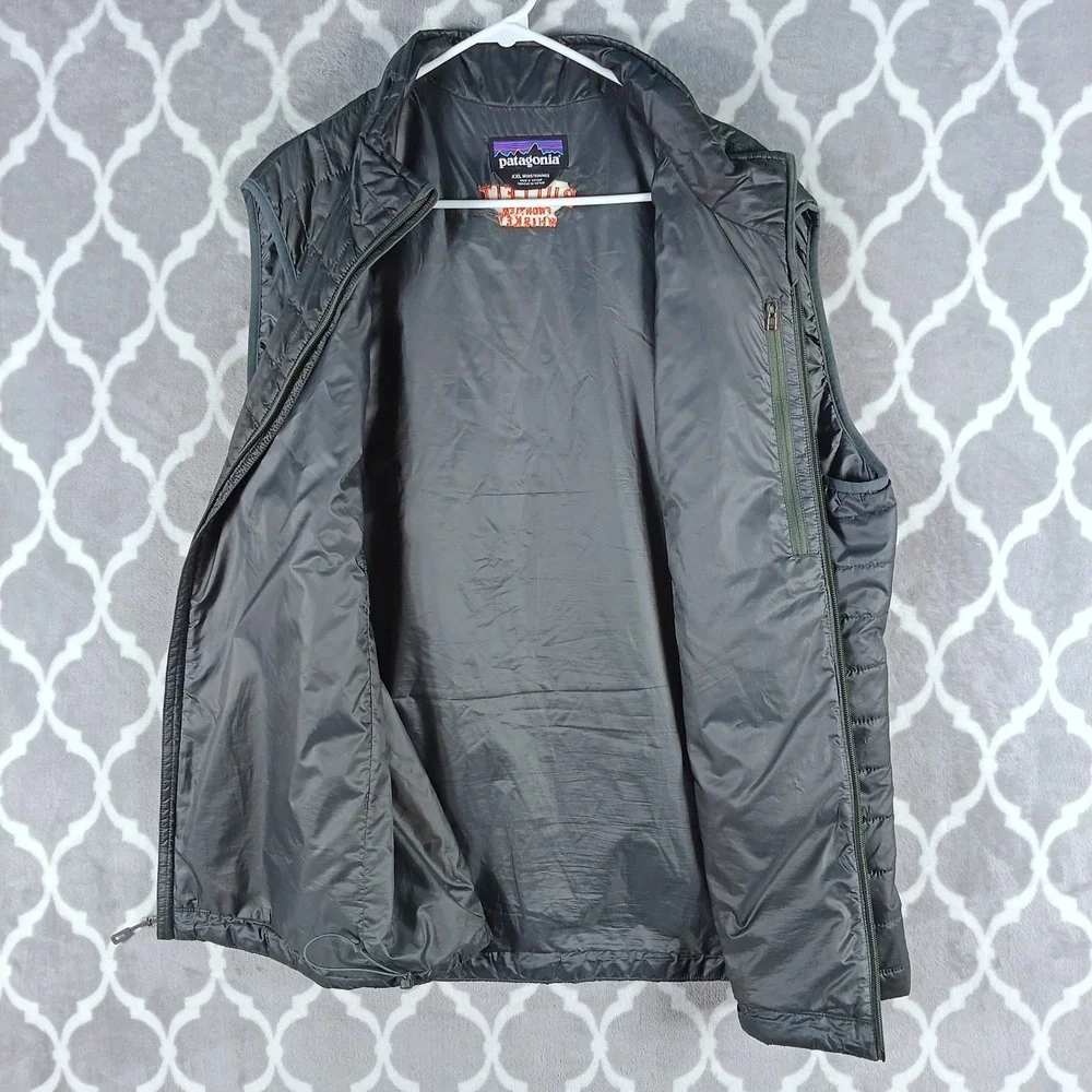 Patagonia Quilted Vest Men XXL Gray Nano Puff Full Zip 84242